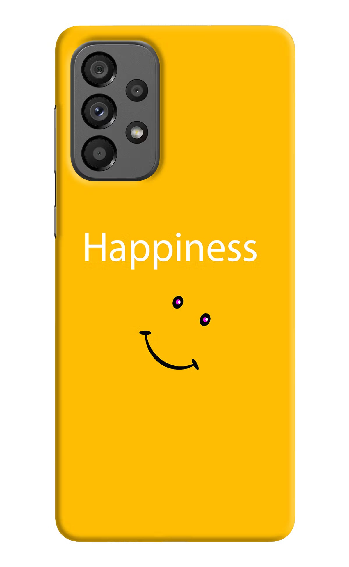 Happiness With Smiley Samsung A73 5G Hard Case Back Cover by Casekaro