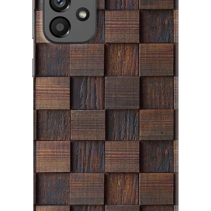 Wooden Cube Design Samsung A73 5G Hard Case Back Cover by Casekaro