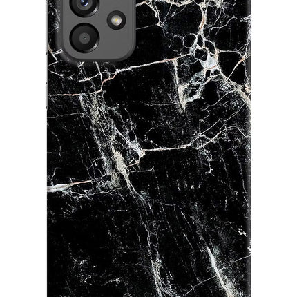Black Marble Texture Samsung A73 5G Hard Case Back Cover by Casekaro