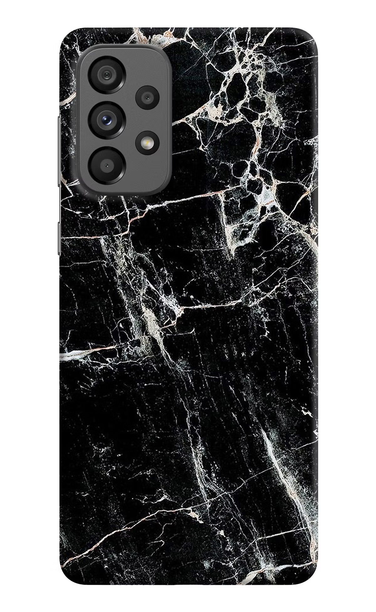 Black Marble Texture Samsung A73 5G Hard Case Back Cover by Casekaro