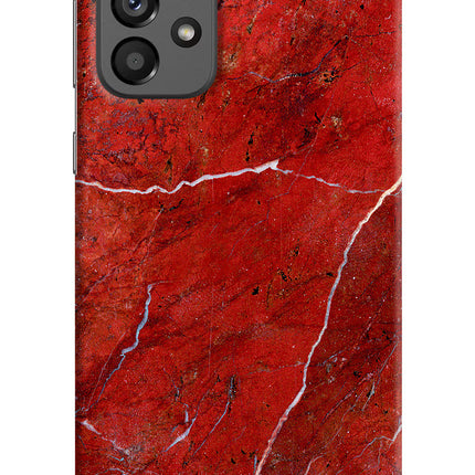 Red Marble Design Samsung A73 5G Hard Case Back Cover by Casekaro