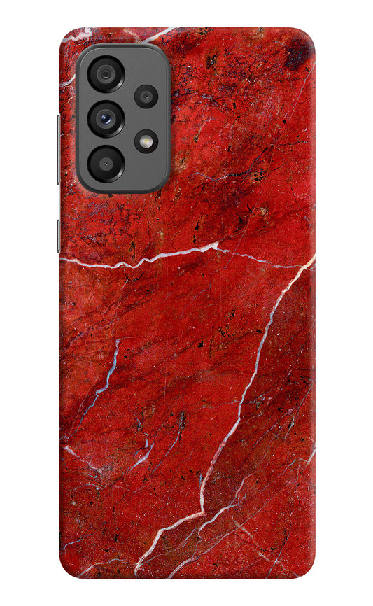 Red Marble Design Samsung A73 5G Hard Case Back Cover by Casekaro