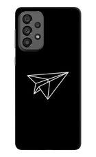 Paper Plane White Samsung A73 5G Hard Case Back Cover by Casekaro