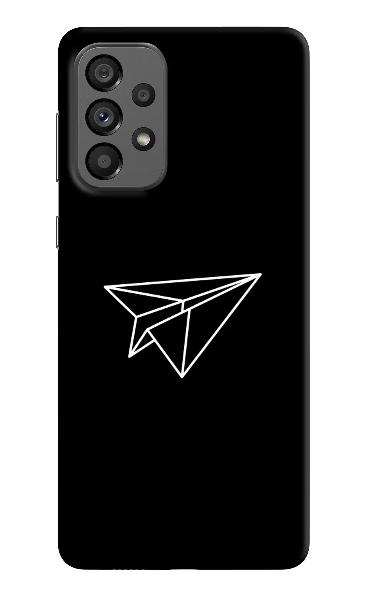 Paper Plane White Samsung A73 5G Hard Case Back Cover by Casekaro