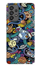 Space Abstract Samsung A73 5G Hard Case Back Cover by Casekaro
