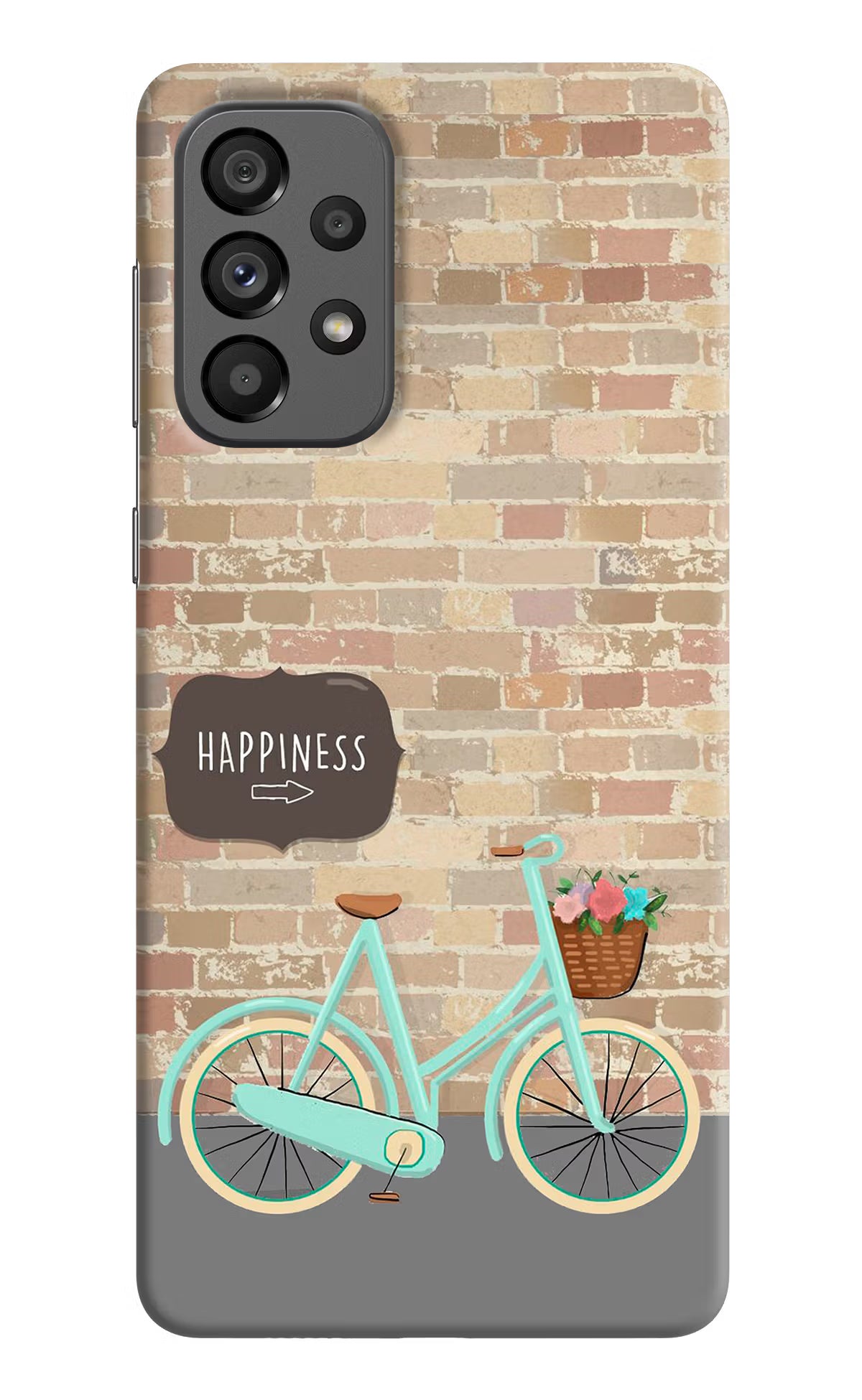 Happiness Artwork Samsung A73 5G Hard Case Back Cover by Casekaro