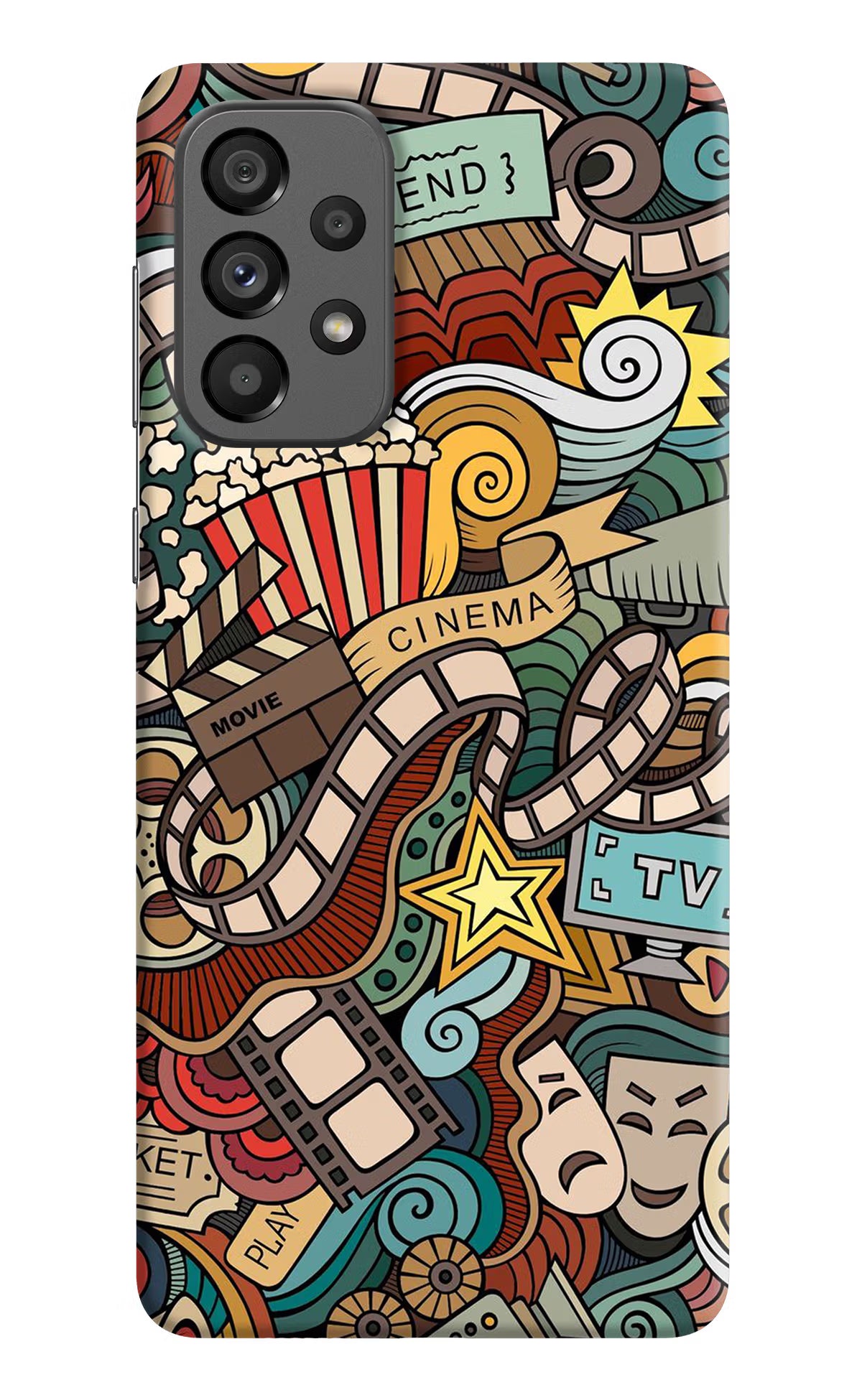 Cinema Abstract Samsung A73 5G Hard Case Back Cover by Casekaro
