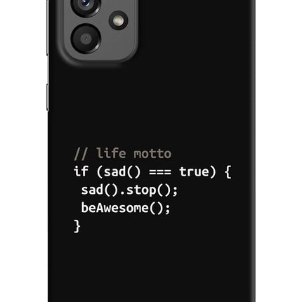 Life Motto Code Samsung A73 5G Hard Case Back Cover by Casekaro