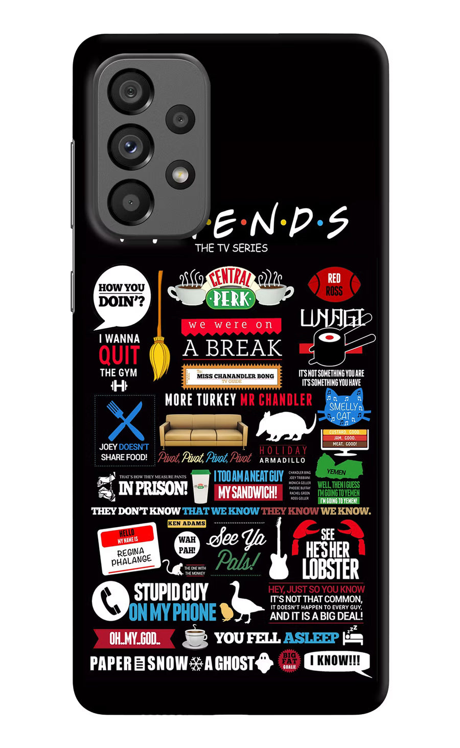 FRIENDS Samsung A73 5G Back Cover, Hard case