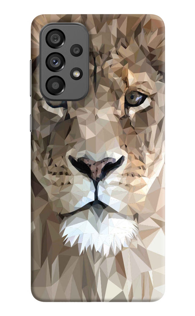 Lion Art Samsung A73 5G Hard Case Back Cover by Casekaro