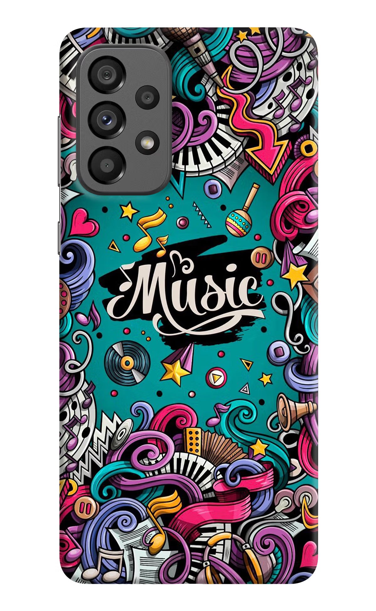 Music Graffiti Samsung A73 5G Hard Case Back Cover by Casekaro