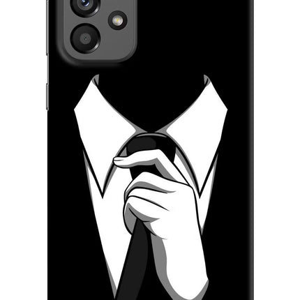 Black Tie Samsung A73 5G Hard Case Back Cover by Casekaro