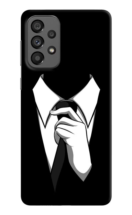 Black Tie Samsung A73 5G Hard Case Back Cover by Casekaro