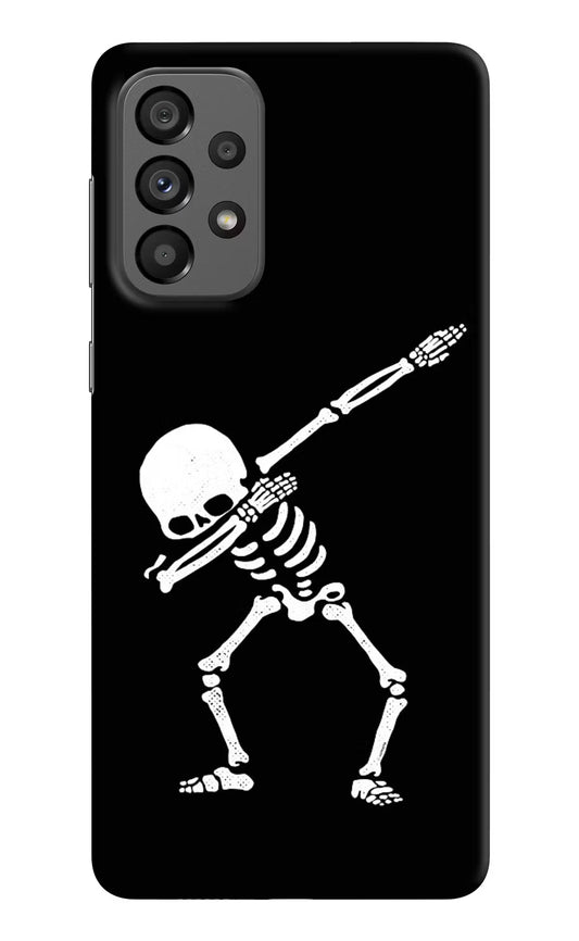 Dabbing Skeleton Art Samsung A73 5G Hard Case Back Cover by Casekaro