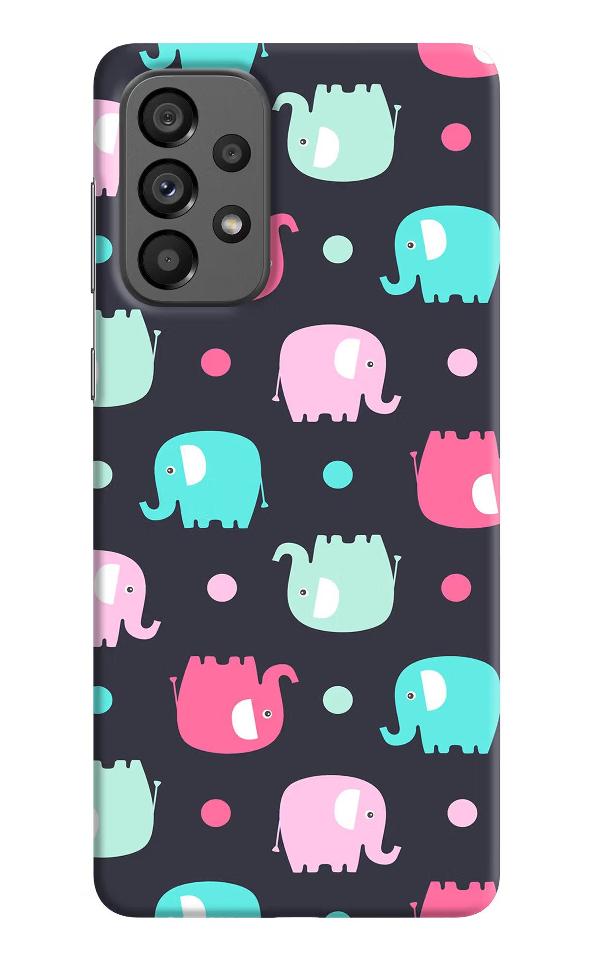 Elephants Samsung A73 5G Hard Case Back Cover by Casekaro