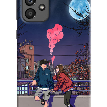 Chilling Couple Samsung A73 5G Hard Case Back Cover by Casekaro