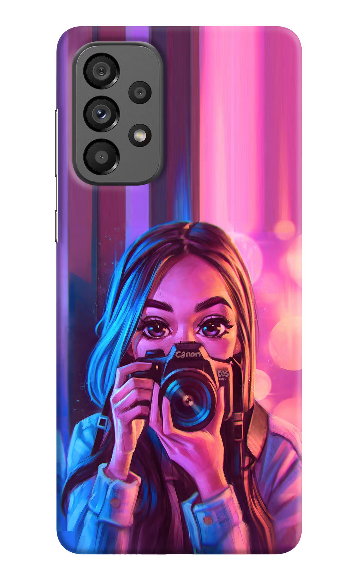 Girl Photographer Samsung A73 5G Hard Case Back Cover by Casekaro