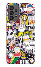 Sticker Bomb Samsung A73 5G Hard Case Back Cover by Casekaro