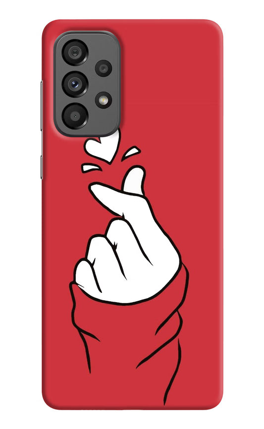 Korean Love Sign Samsung A73 5G Hard Case Back Cover by Casekaro