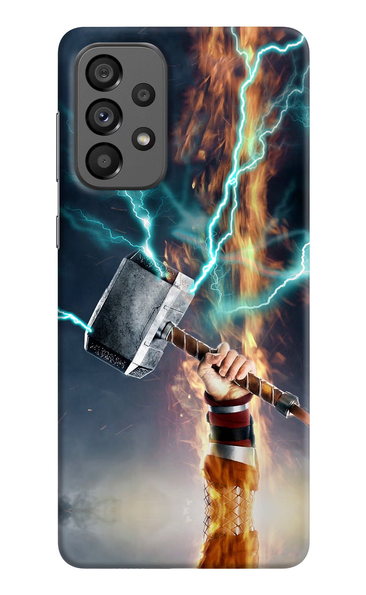Thor Hammer Mjolnir Samsung A73 5G Hard Case Back Cover by Casekaro