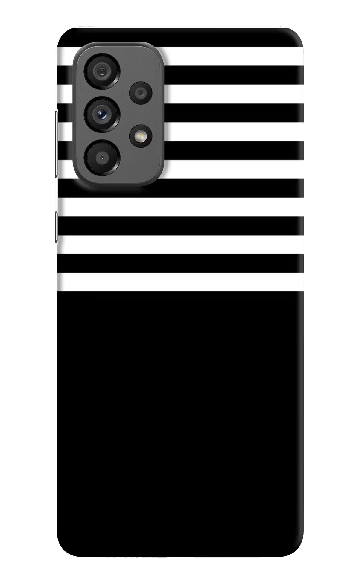 Black and White Print Samsung A73 5G Hard Case Back Cover by Casekaro