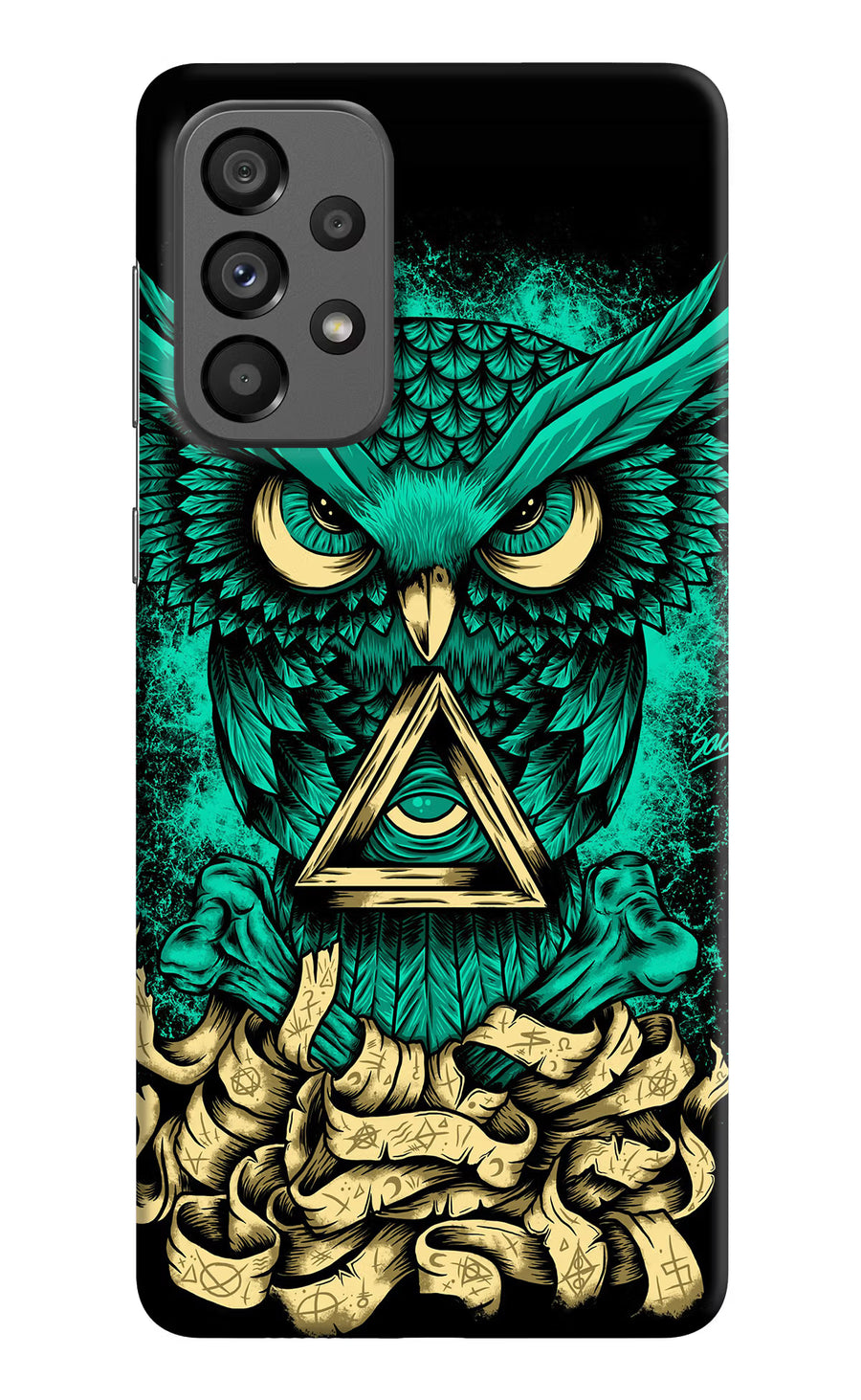 Green Owl Samsung A73 5G Back Cover, Hard case