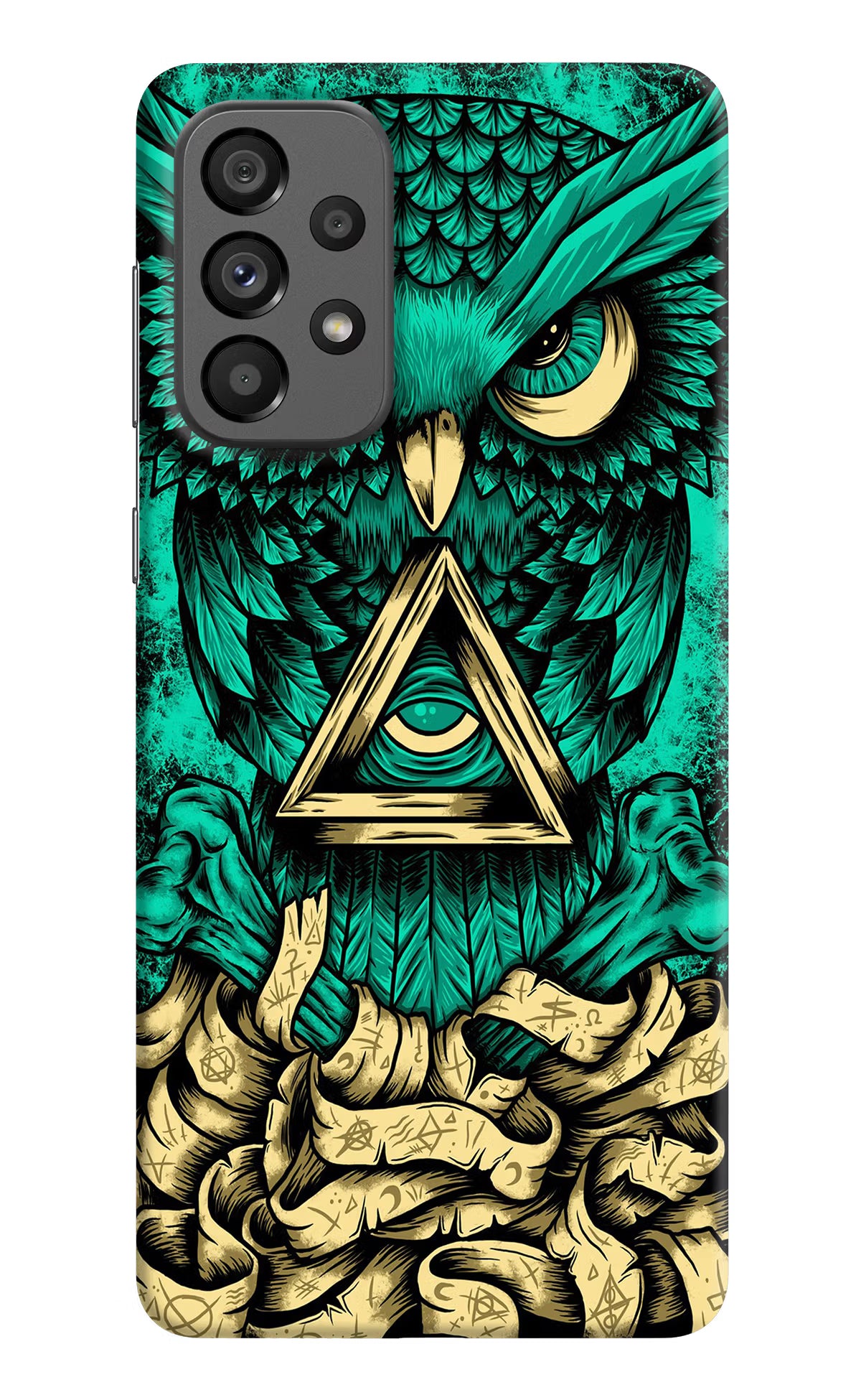 Green Owl Samsung A73 5G Hard Case Back Cover by Casekaro