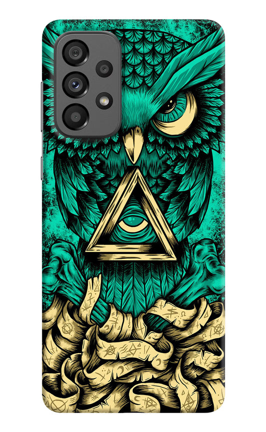Green Owl Samsung A73 5G Hard Case Back Cover by Casekaro
