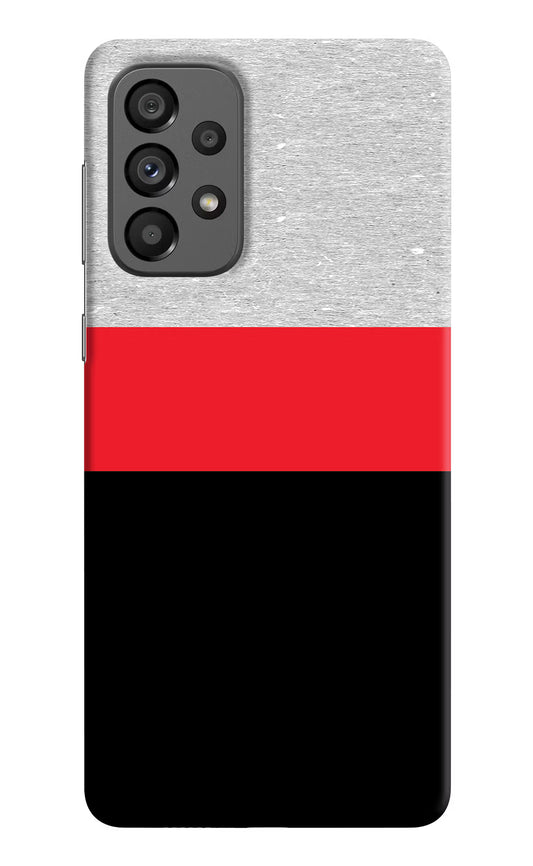 Tri Color Pattern Samsung A73 5G Hard Case Back Cover by Casekaro