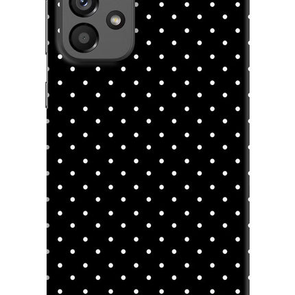 White Dots Samsung A73 5G Hard Case Back Cover by Casekaro