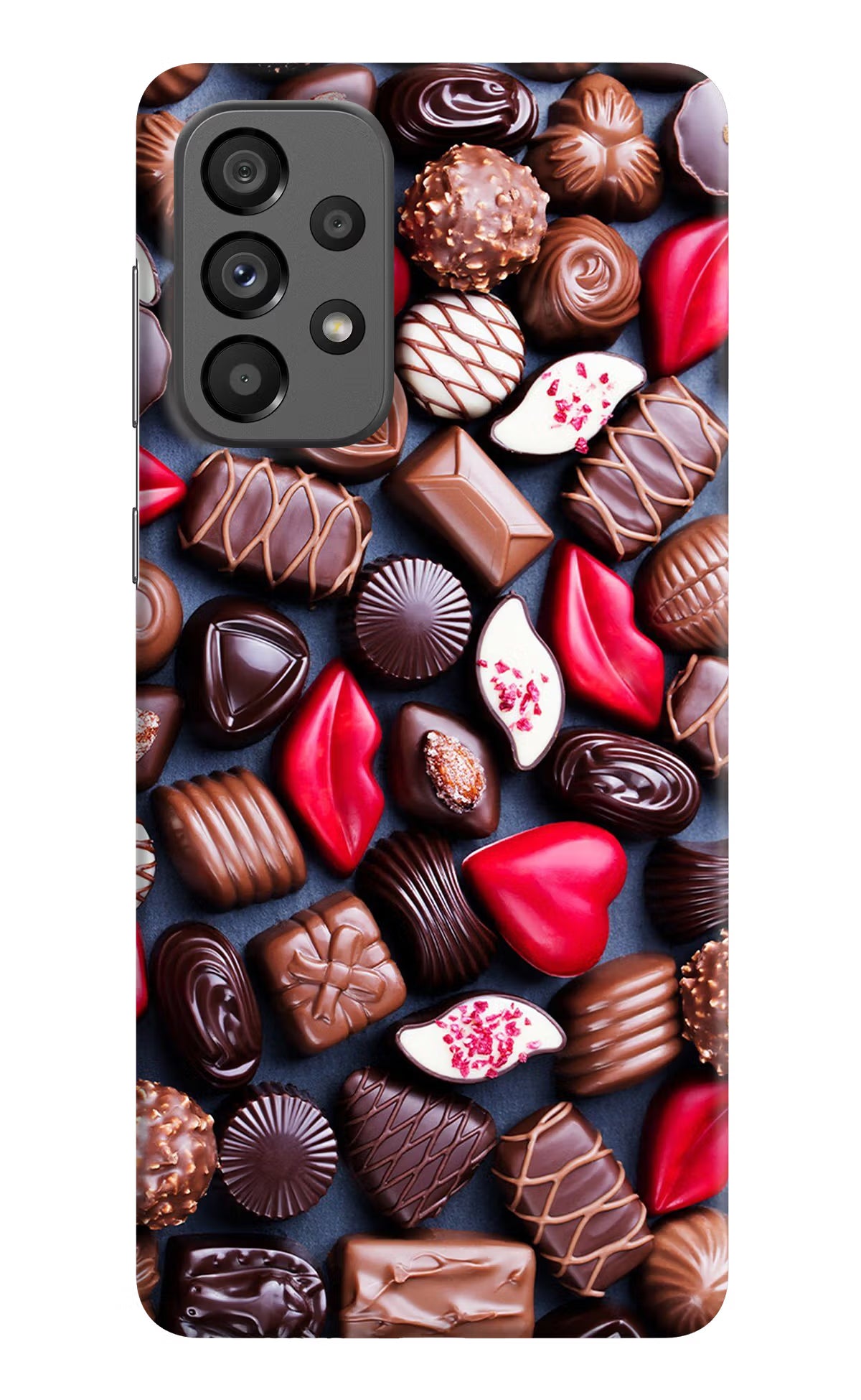 Chocolates Samsung A73 5G Hard Case Back Cover by Casekaro