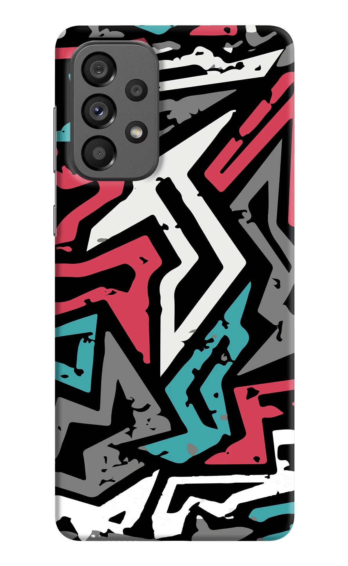 Geometric Graffiti Samsung A73 5G Hard Case Back Cover by Casekaro