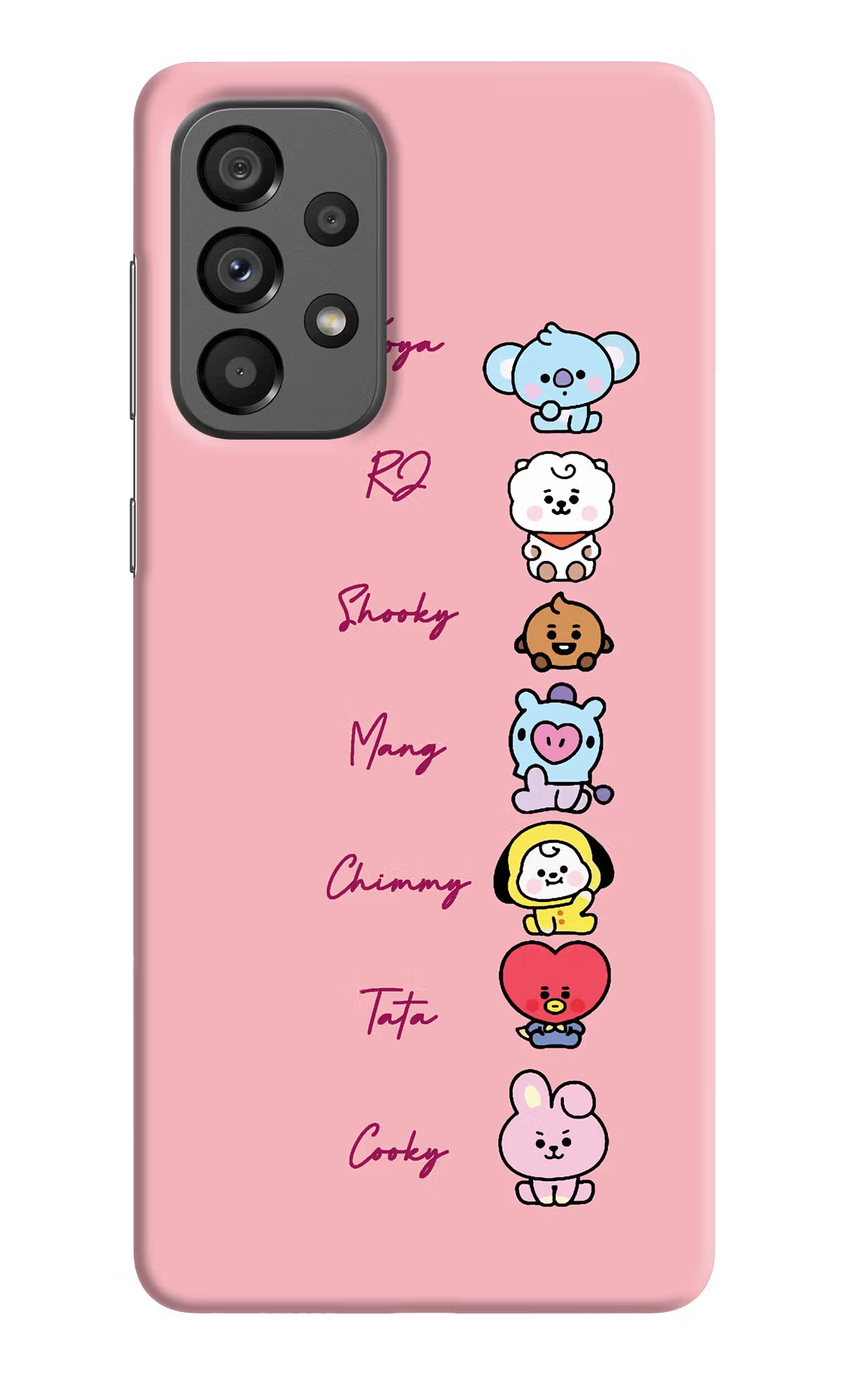 BTS names Samsung A73 5G Hard Case Back Cover by Casekaro