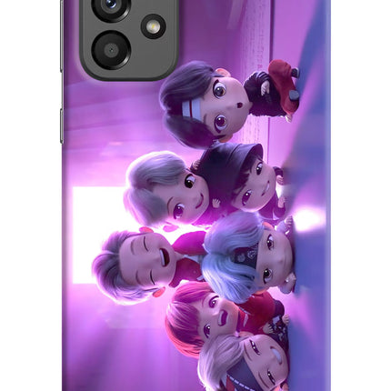 BTS Chibi Samsung A73 5G Hard Case Back Cover by Casekaro