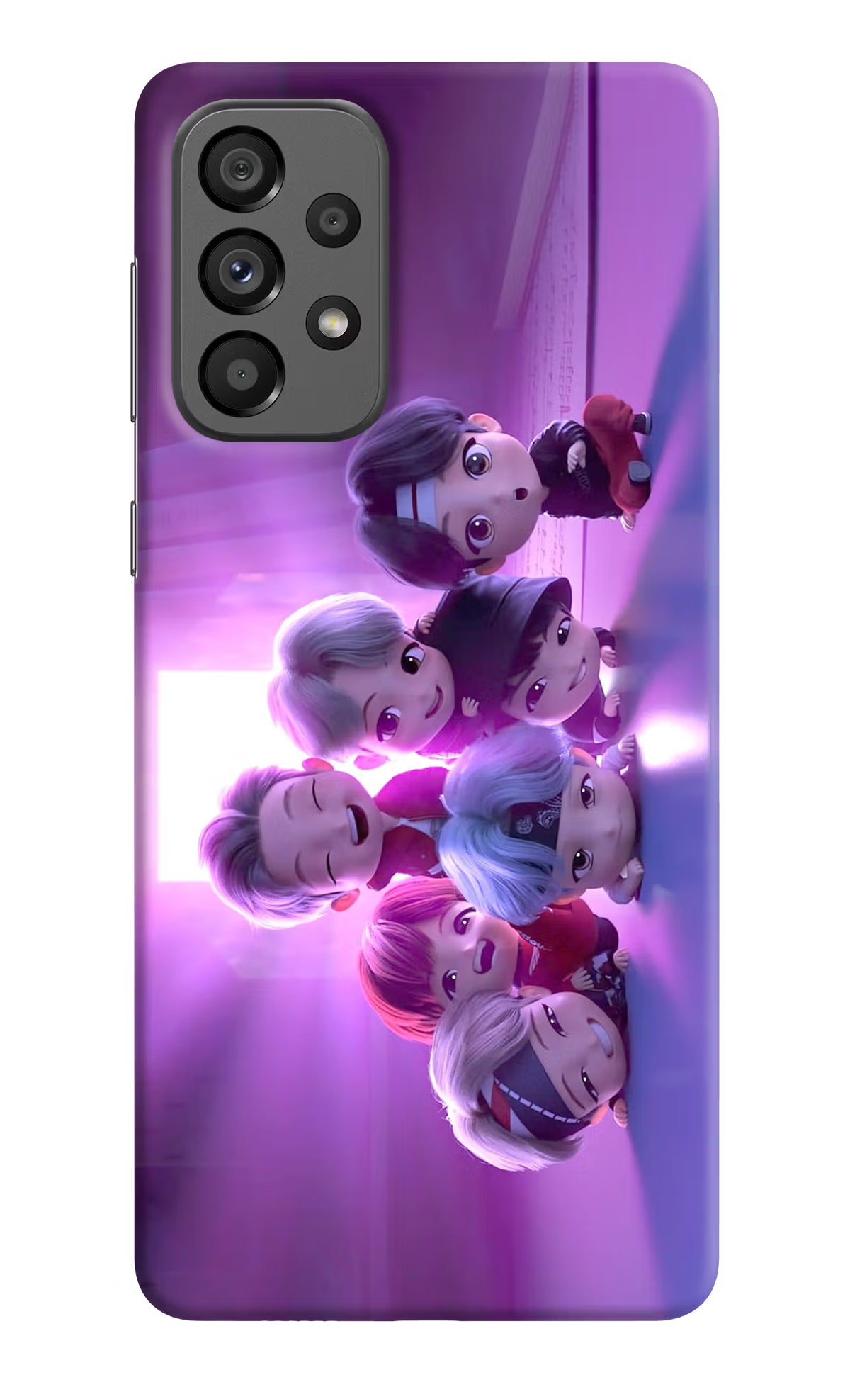 BTS Chibi Samsung A73 5G Hard Case Back Cover by Casekaro