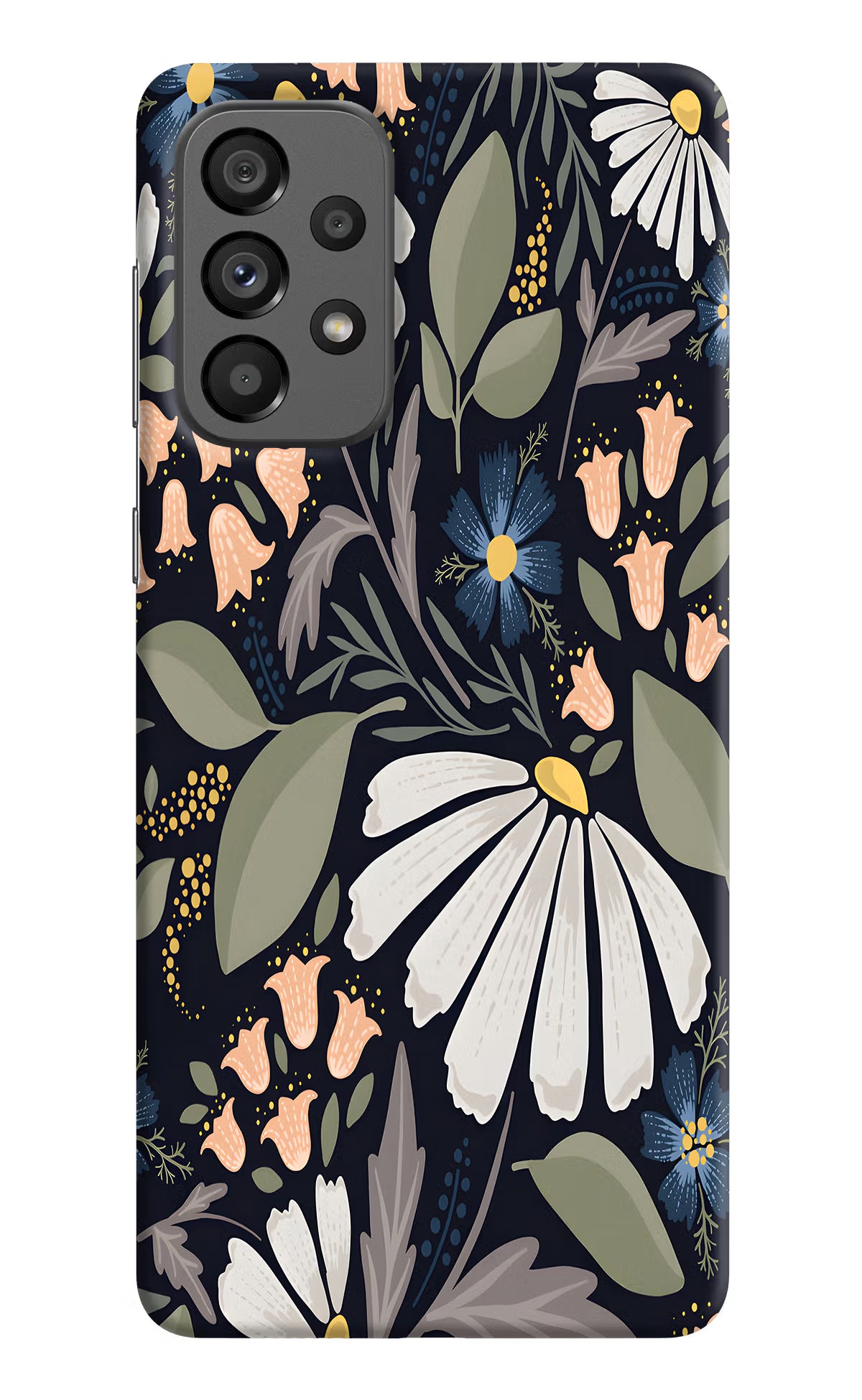 Flowers Art Samsung A73 5G Hard Case Back Cover by Casekaro
