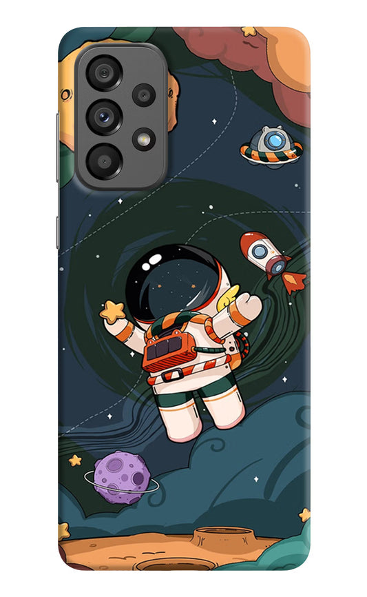 Cartoon Astronaut Samsung A73 5G Hard Case Back Cover by Casekaro