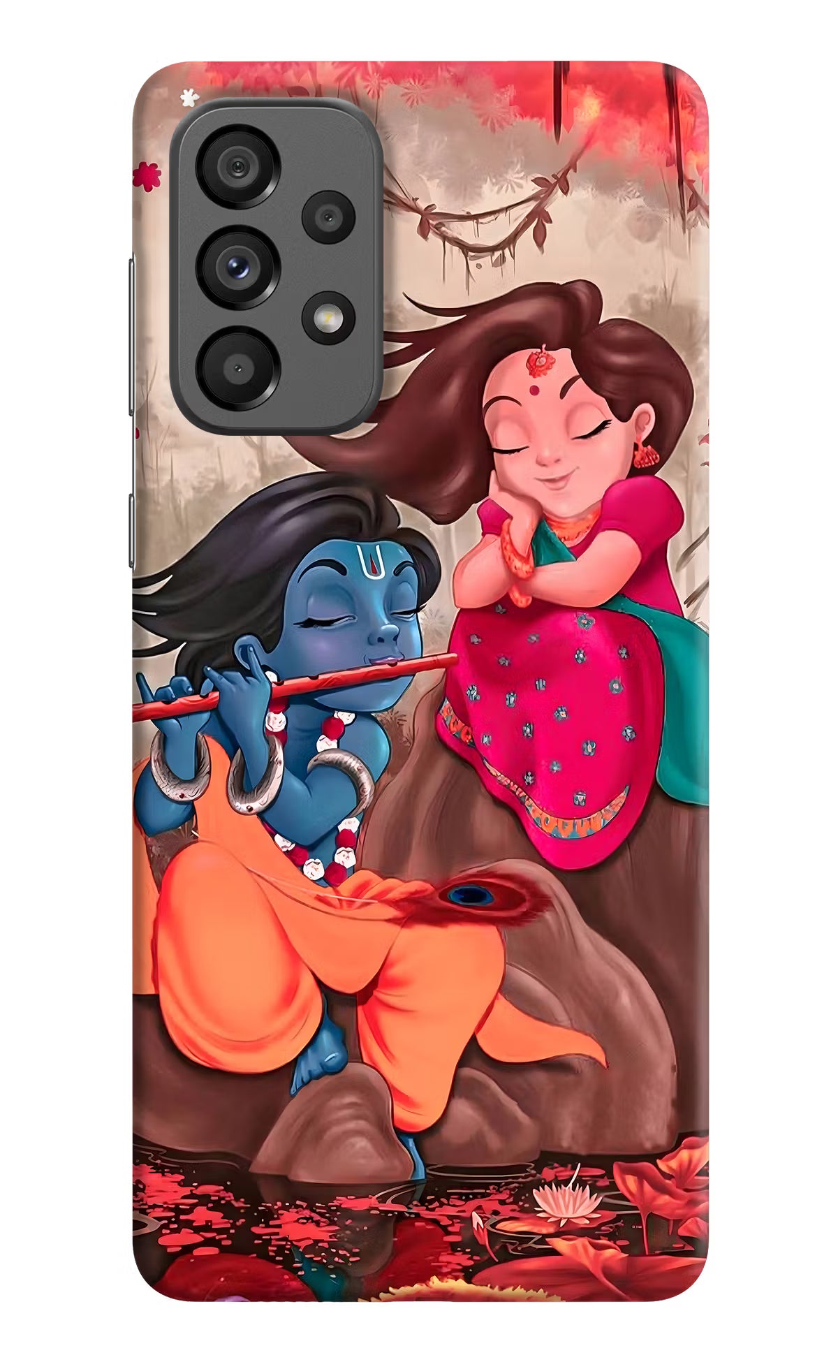 Radhe Krishna Samsung A73 5G Hard Case Back Cover by Casekaro