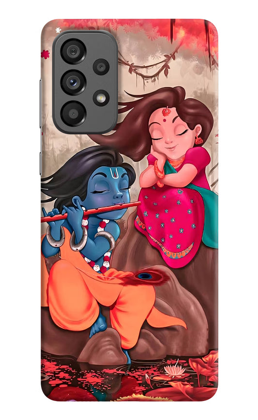 Radhe Krishna Samsung A73 5G Hard Case Back Cover by Casekaro