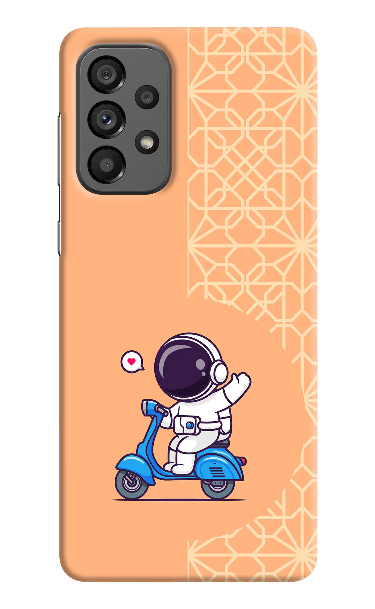 Cute Astronaut Riding Samsung A73 5G Hard Case Back Cover by Casekaro