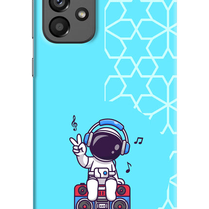 Cute Astronaut Chilling Samsung A73 5G Hard Case Back Cover by Casekaro
