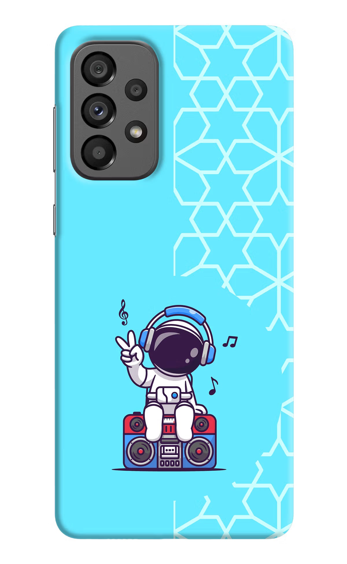 Cute Astronaut Chilling Samsung A73 5G Hard Case Back Cover by Casekaro
