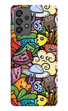 Veggie Doodle Samsung A73 5G Hard Case Back Cover by Casekaro