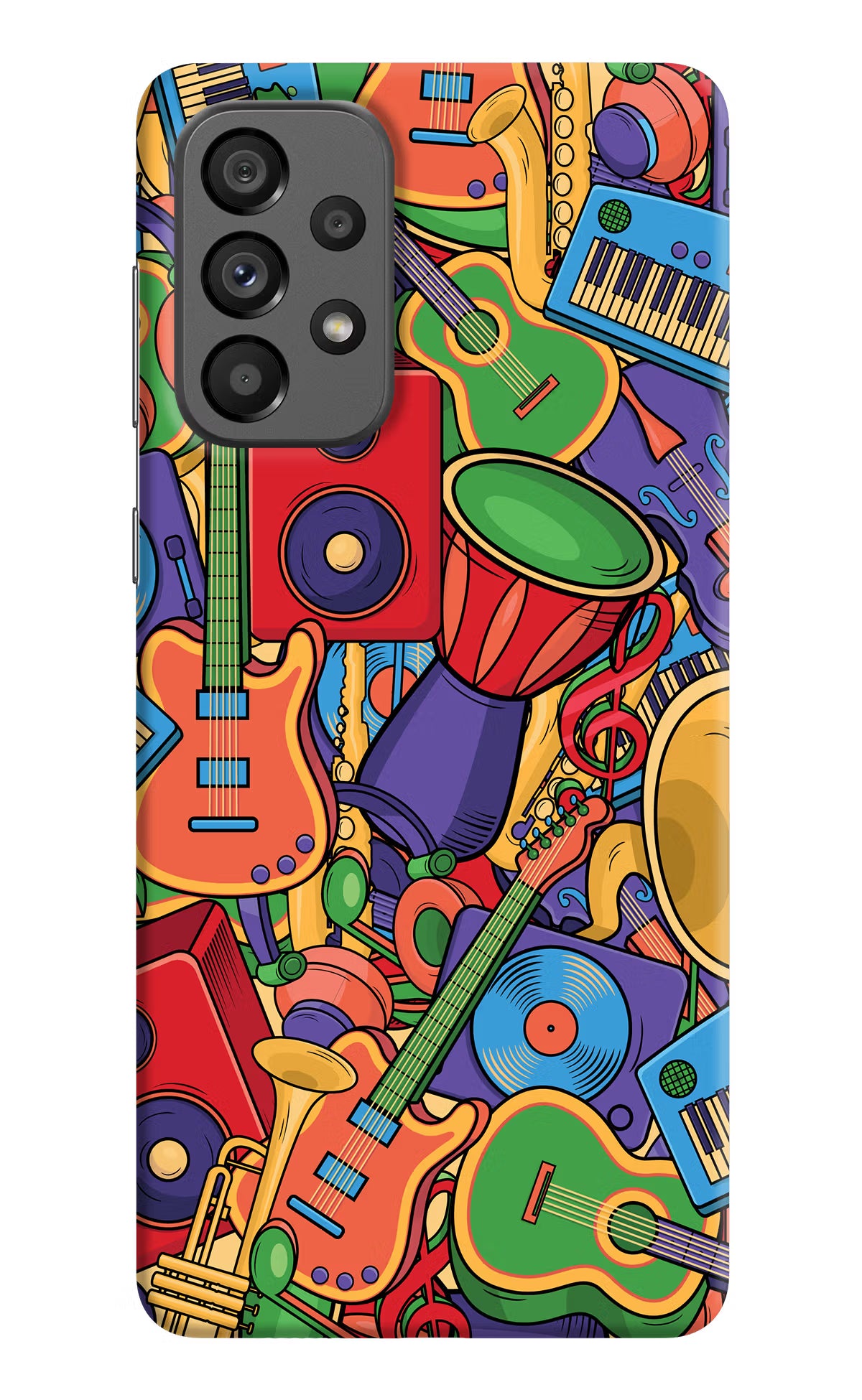 Music Instrument Doodle Samsung A73 5G Hard Case Back Cover by Casekaro