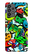 Game Doodle Samsung A73 5G Hard Case Back Cover by Casekaro