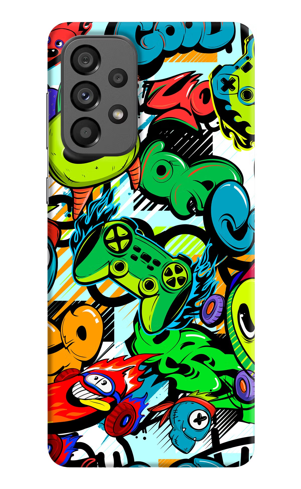 Game Doodle Samsung A73 5G Hard Case Back Cover by Casekaro