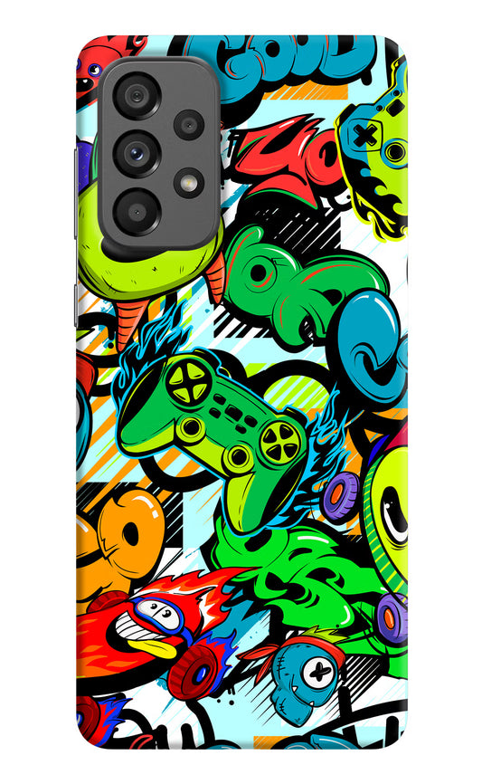 Game Doodle Samsung A73 5G Hard Case Back Cover by Casekaro