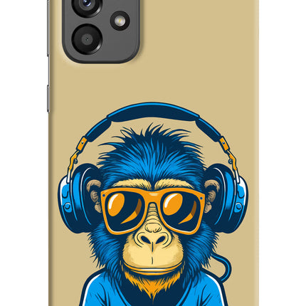 Monkey Headphone Samsung A73 5G Hard Case Back Cover by Casekaro