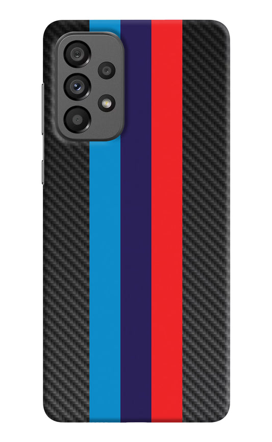 BMW Stripes Pattern Samsung A73 5G Hard Case Back Cover by Casekaro