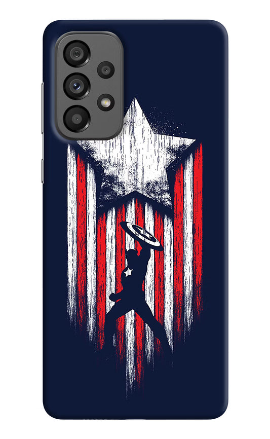 Captain America Marvel Art Samsung A73 5G Hard Case Back Cover by Casekaro